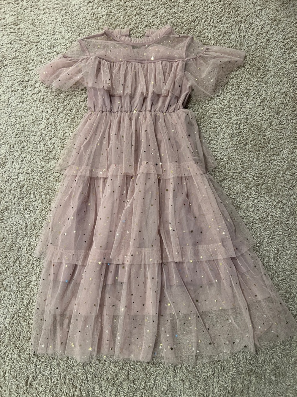 Girls' Sparkle Tulle Dress - Blush Pink (sz 14)